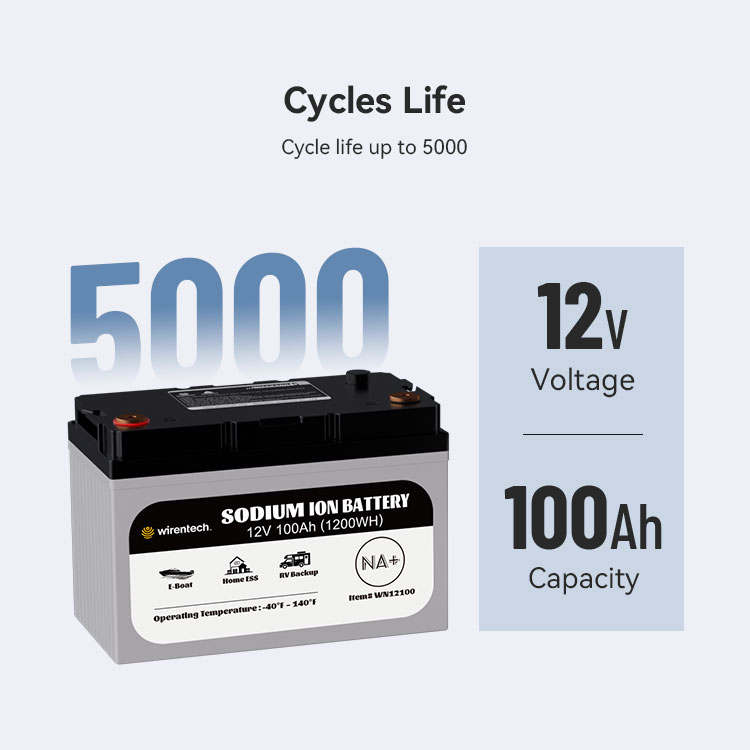 12V 100ah Na ion Sodium ion Battery for RV Truck Car Motorcycle