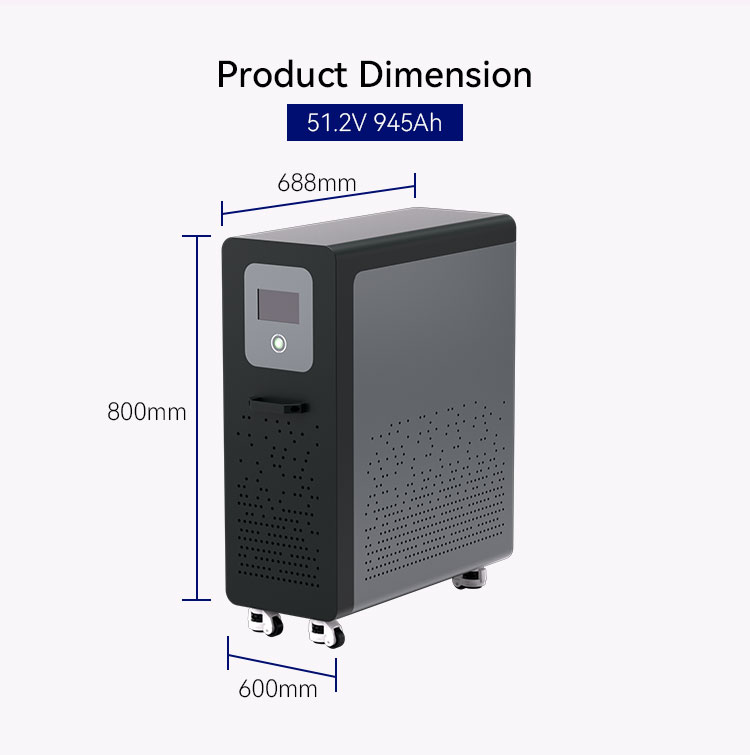 51.2V 945Ah 48kWh Home Solar Backup Battery