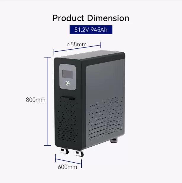 51.2V 945Ah 48kWh Home Solar Backup Battery