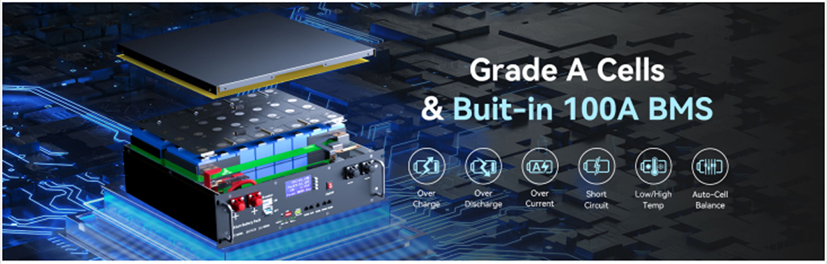 51.2V 100Ah LifePO4 Rack Mounted Battery