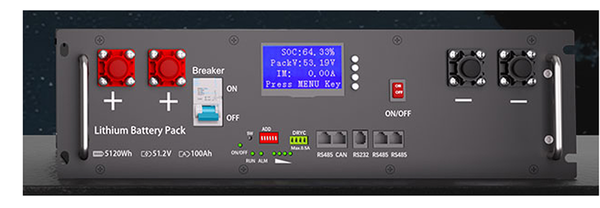 51.2V 100Ah LifePO4 Rack Mounted Battery