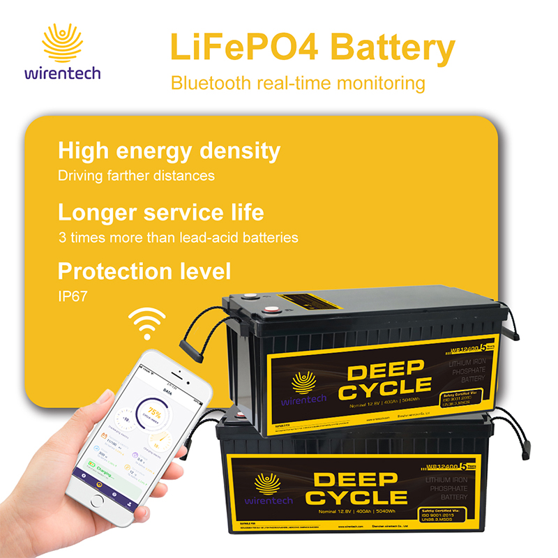 12.8V 400Ah Off-grid Lead Acid Replacement RV Boat Backup Power Battery