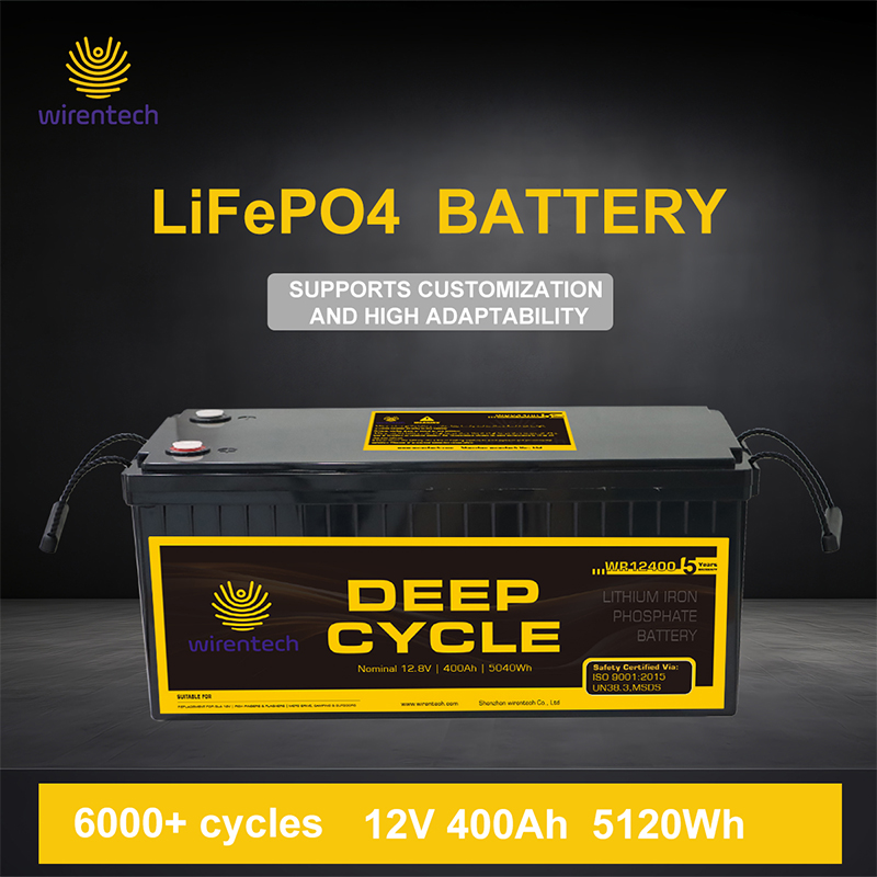12.8V 400Ah Off-grid Lead Acid Replacement RV Boat Backup Power Battery