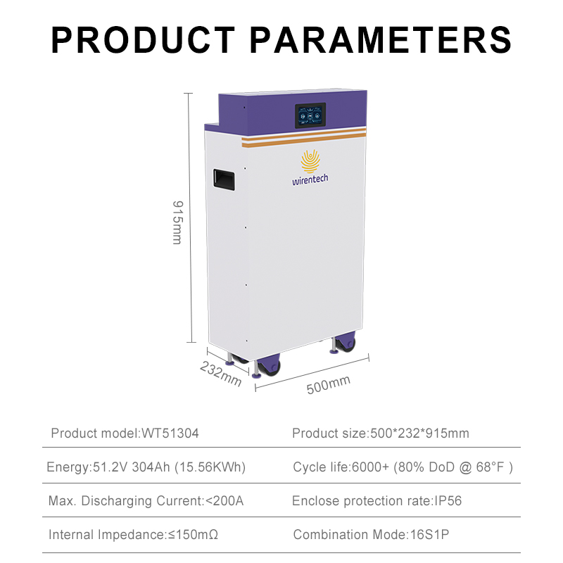 48V 300Ah LifePO4 Vertical Battery
