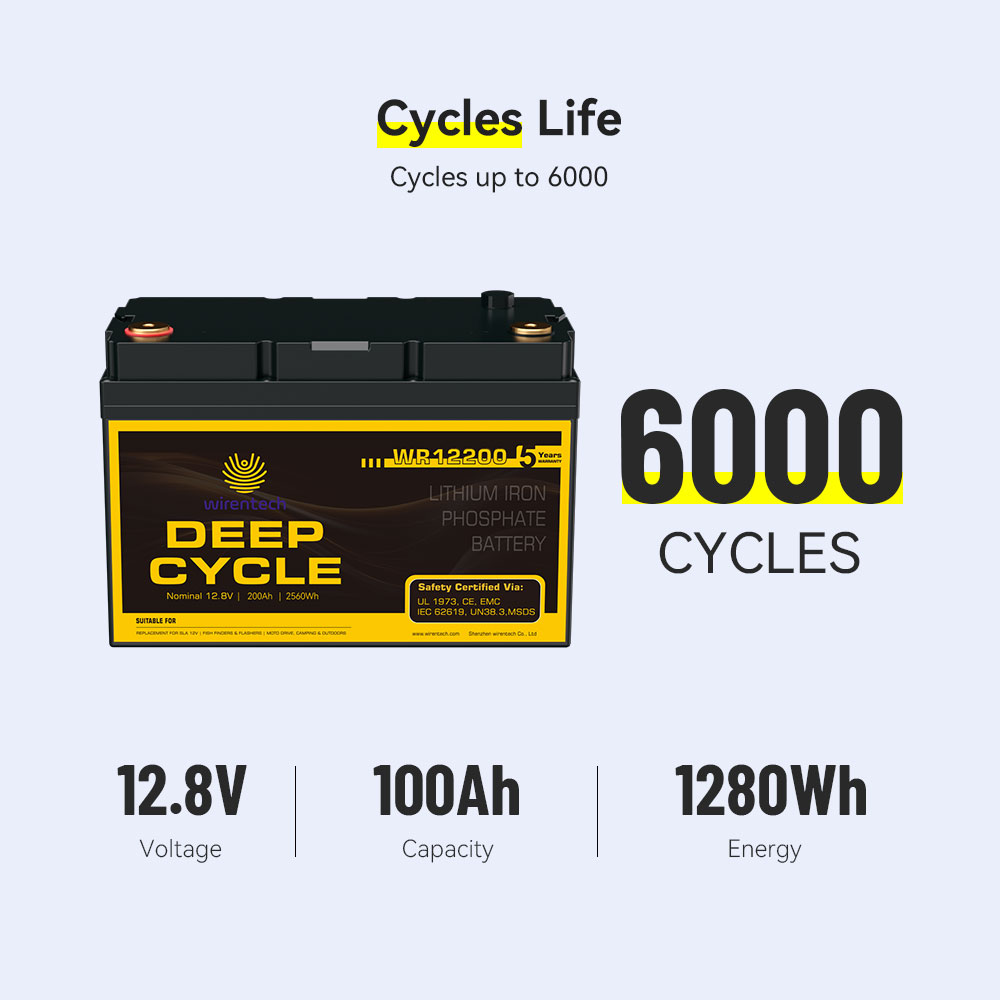12V 100Ah LifePO4 Lithium ion Marine Battery