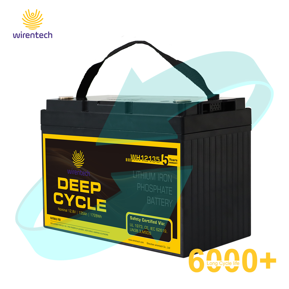 12V 135Ah LifePO4 Lithium ion Battery Pack For RV Solar