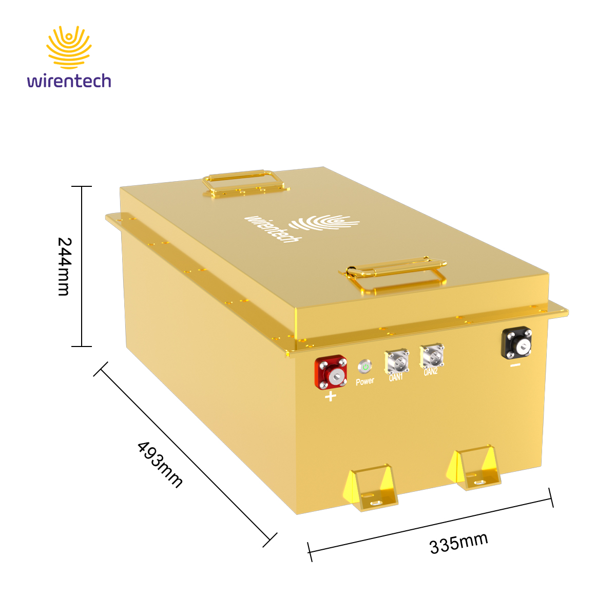 51.2V 105Ah 5kWh LFP Battery with Bluetooth for Lawnmower Scrubber 6 Seater Golf Carts
