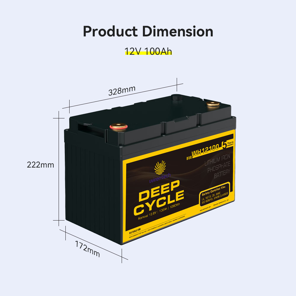 12V 100Ah LifePO4 Lithium ion Marine Battery