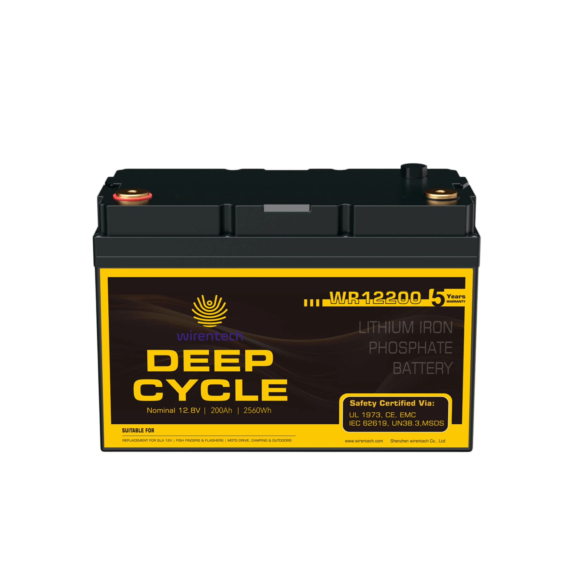 12V 200Ah Dual Purpose Camping Fishing Lifepo4 Battery